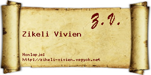 Zikeli Vivien névjegykártya
